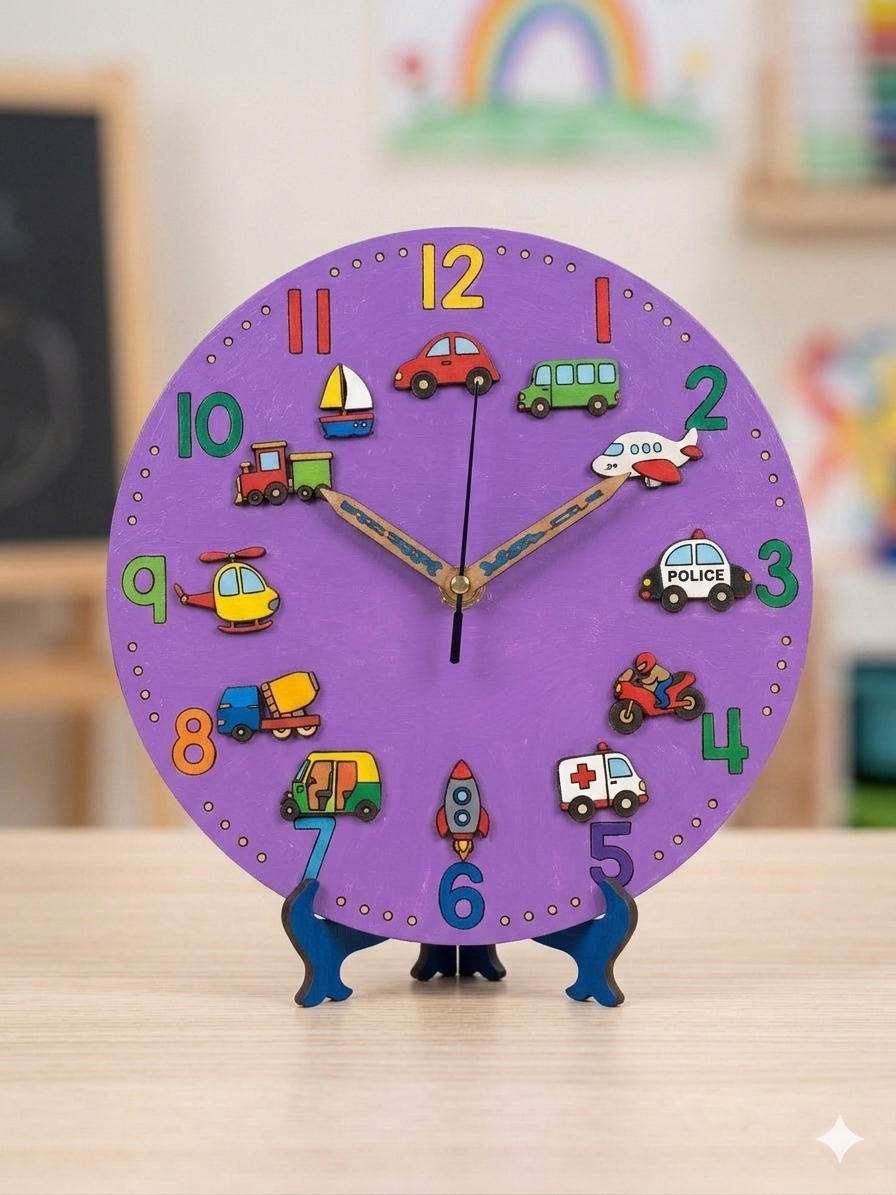 DIY Transport Clock Kit for Kids | Paint Your Own Wooden Clock | SPLASH DIY by Splash Arts