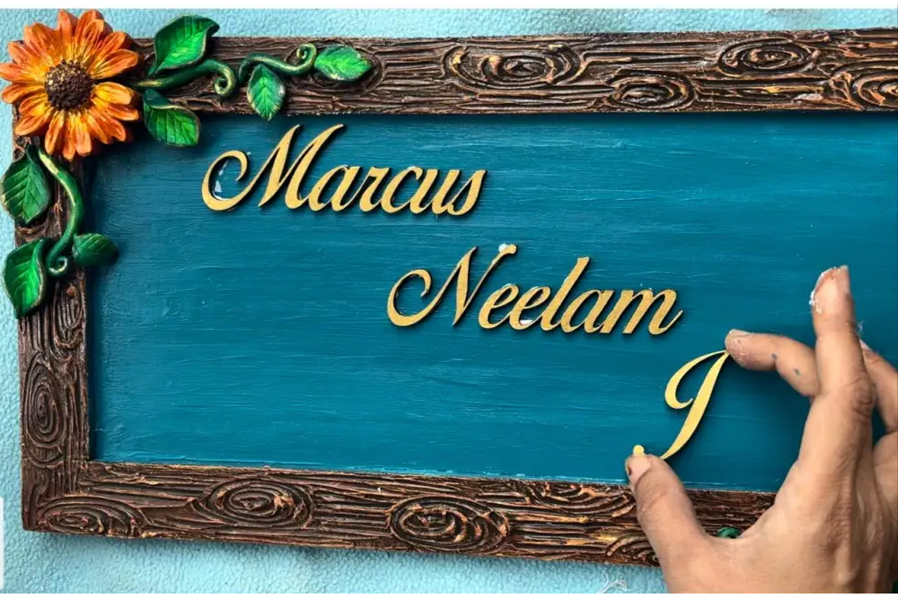 Blossom on Wood Nameplate - nameplate