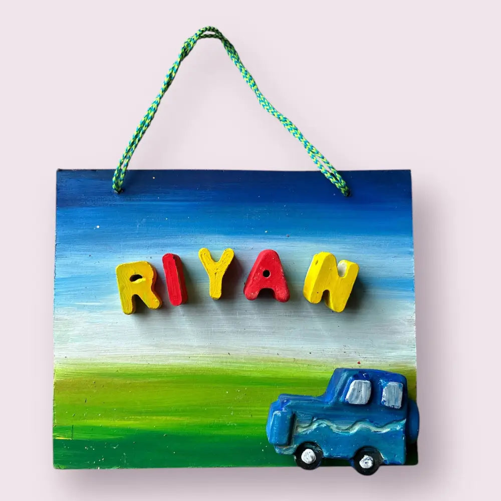 Cars Kids Nameplate - Option 4