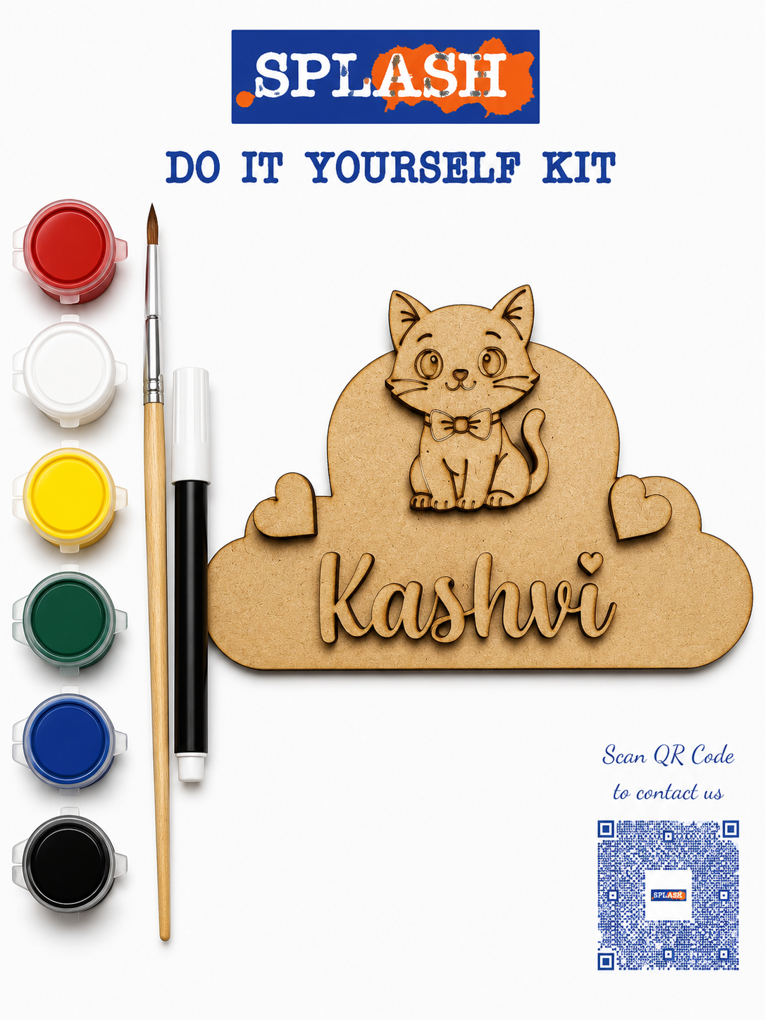 Personalised Theme Fridge Magnet DIY Kit | Paint Your Own Fridge Magnet | Birthday Return Gift | SPLASH DIY by Splash Arts