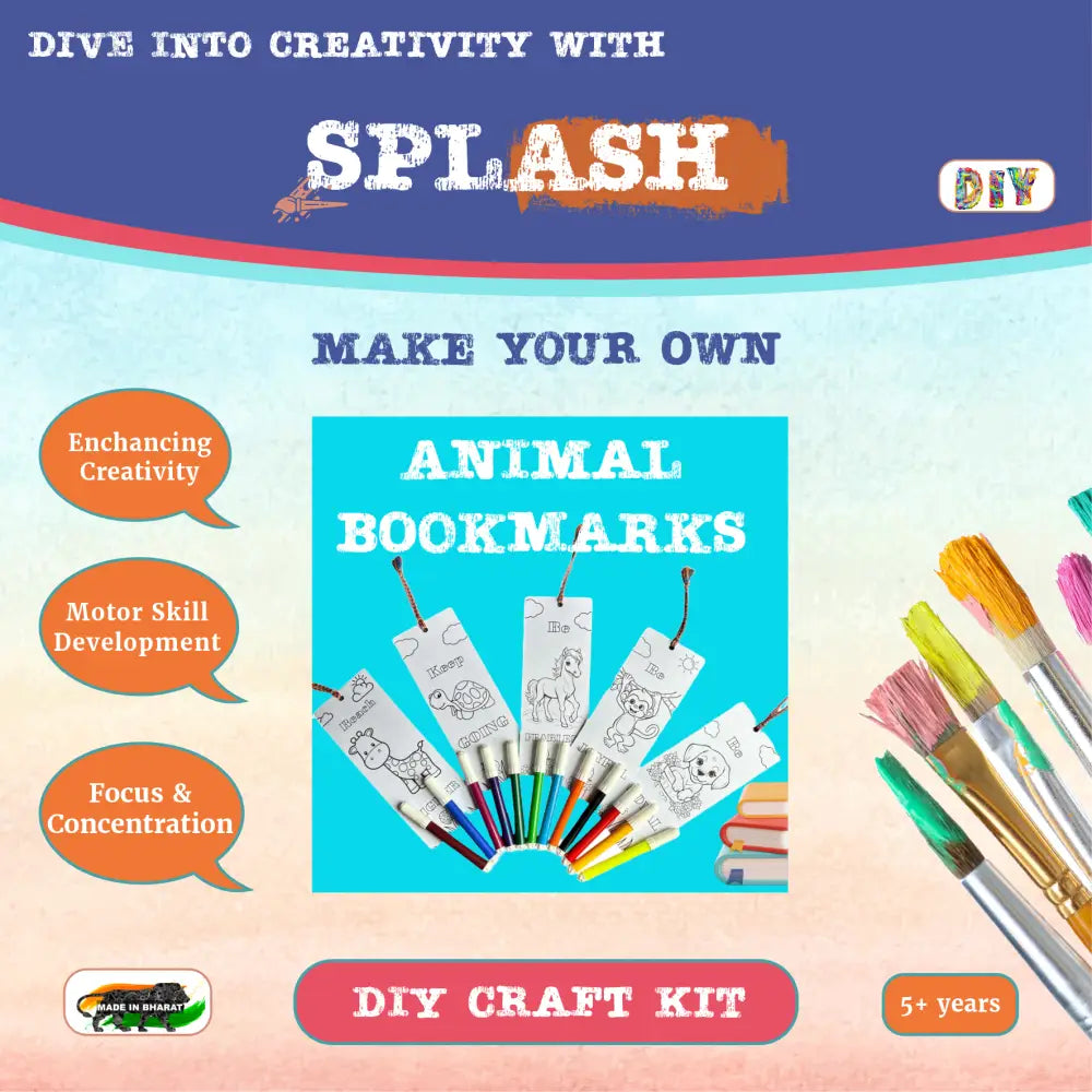 5 Animal Bookmark DIY Kit I SPLASH DIY Kit - Bookmark