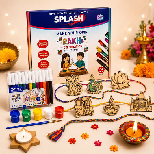 DIY Rakhi Celebration Kit – Paint, Create & Celebrate! Make this Raksha Bandhan extra special with the DIY Rakhi Celebration Kit! 
