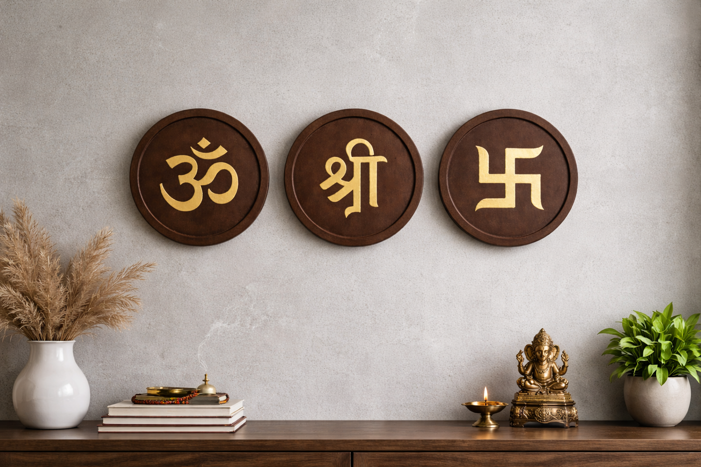 Ohm Shree Swastik wall decor 