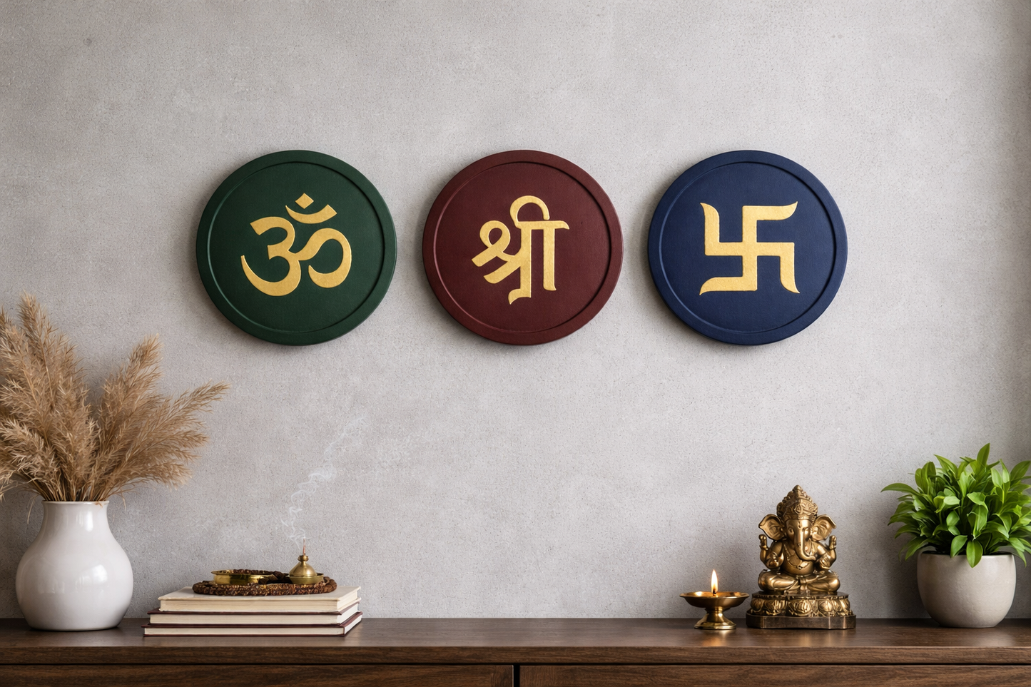 Ohm Shree Swastik wall decor 