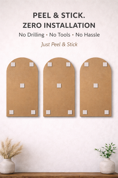 Sun-Moon-Growth Wall Hanging (Set of 3)