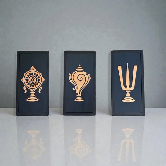 Trinity of Strength – Modern Spiritual Wall Art (Set of 3)