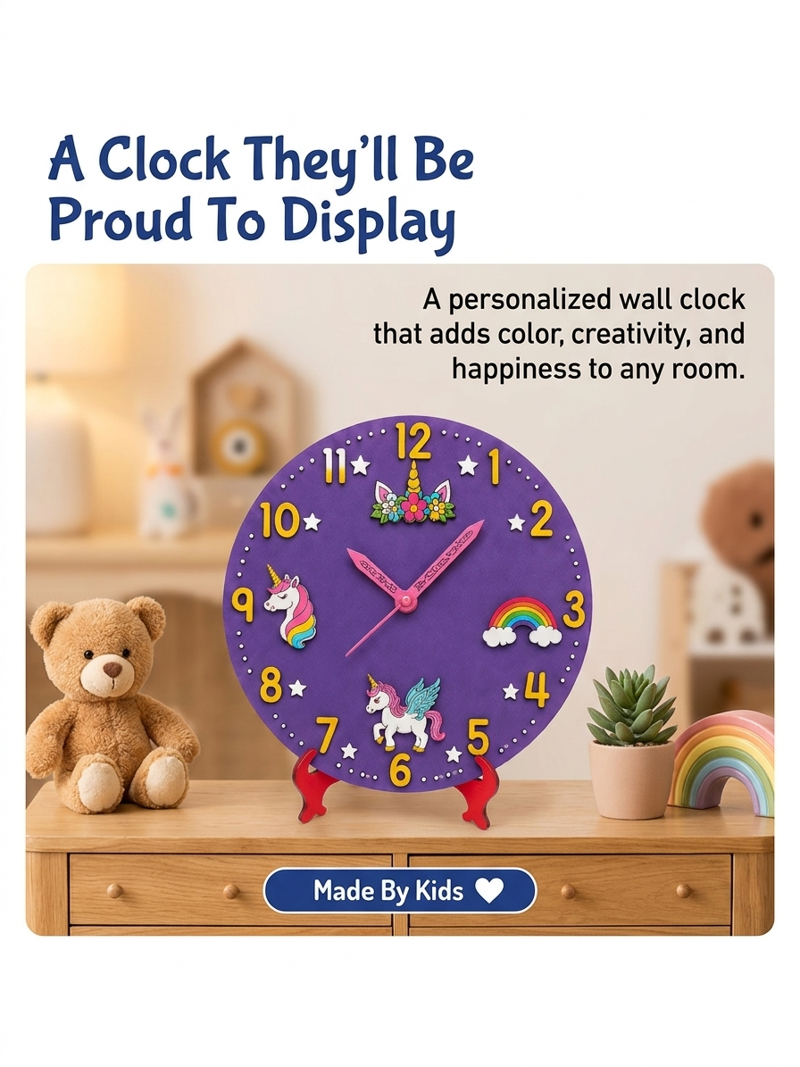 DIY Unicorn Clock Kit for Kids | Paint Your Own Wooden Clock | SPLASH DIY by Splash Arts
