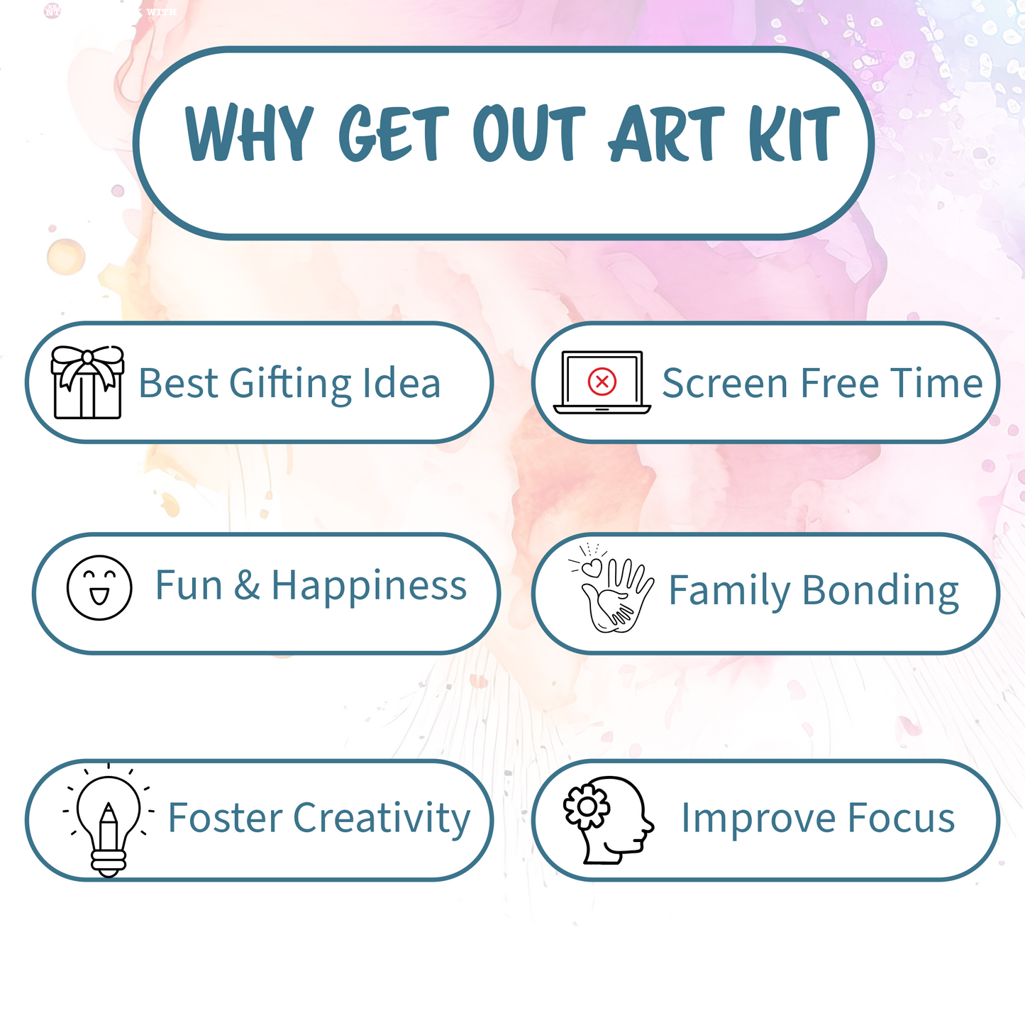 Elephant & Flower Block Painting DIY Kit | SPLASH DIY Kit