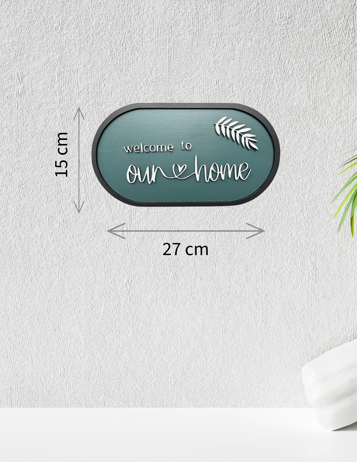 Welcome Home Nameplate  | Handcrafted Personalized Wooden Nameplate for Home Entrance