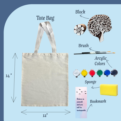 Tree & Flower Block Painting DIY Kit | SPLASH DIY Kit