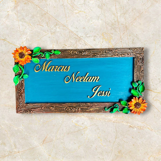 Blossom on Wood Nameplate