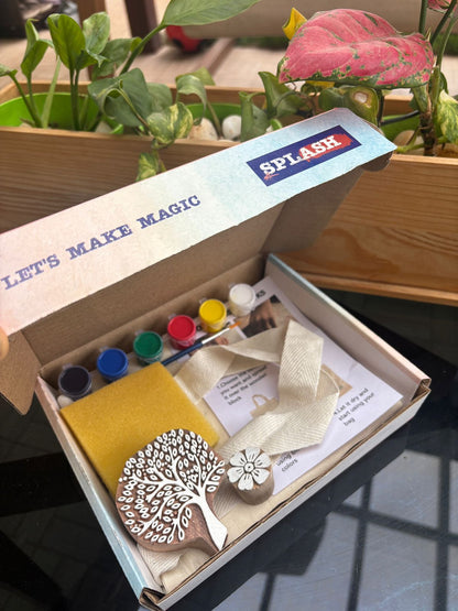 Tree & Flower Block Painting DIY Kit | SPLASH DIY Kit