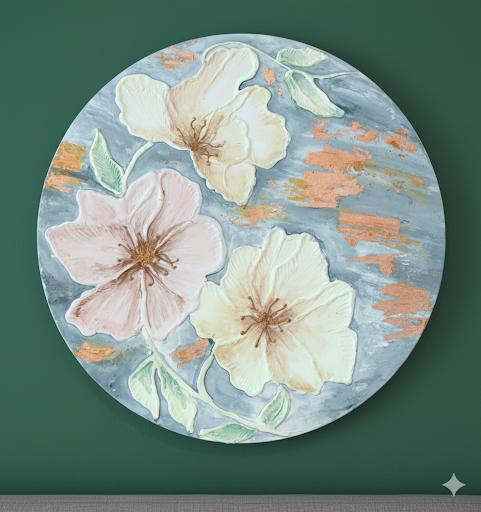 Petals of Dawn – Textured Floral Bloom (Original)