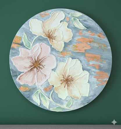 Petals of Dawn – Textured Floral Bloom (Original)