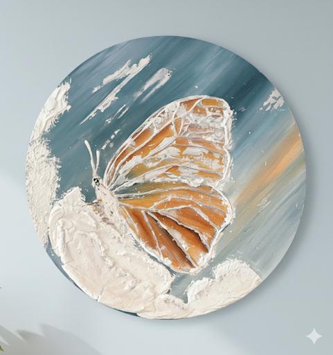 Wings of Dawn – Textured Butterfly Art (Original)