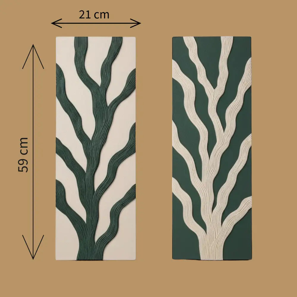 Abstract Tree of Life Texture Panels (Set of 2) I Wall Decor - Wall hanging