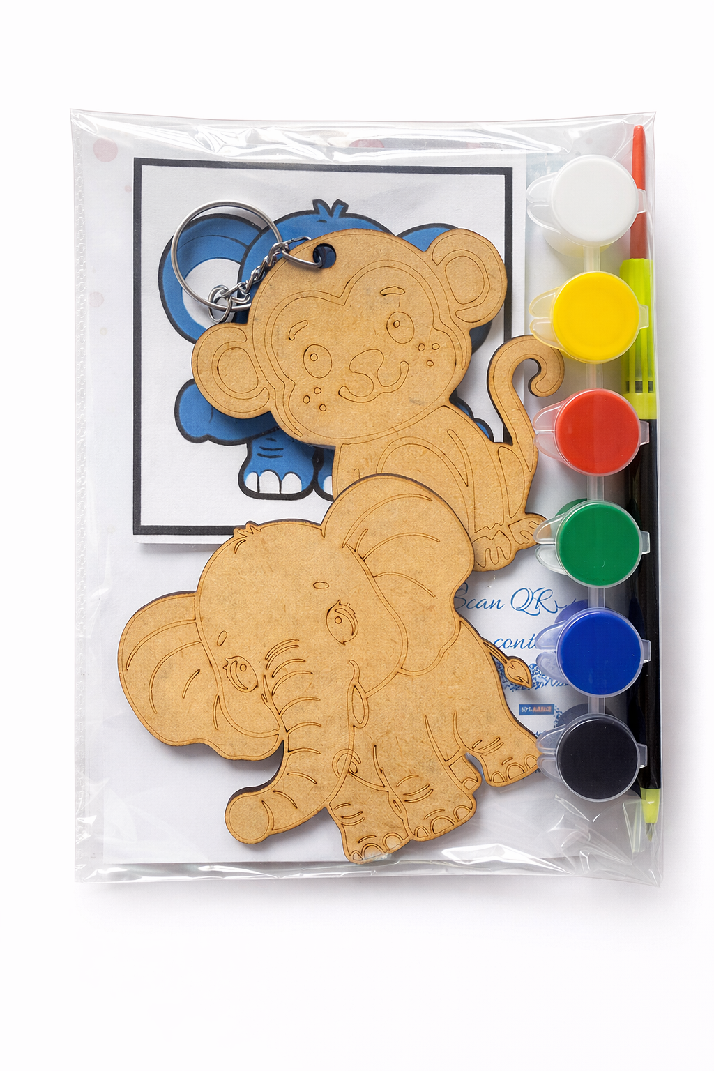 elephant and monkey keychain & Fridge Magnet fridge magnet diy kit for kids birthday return gift
