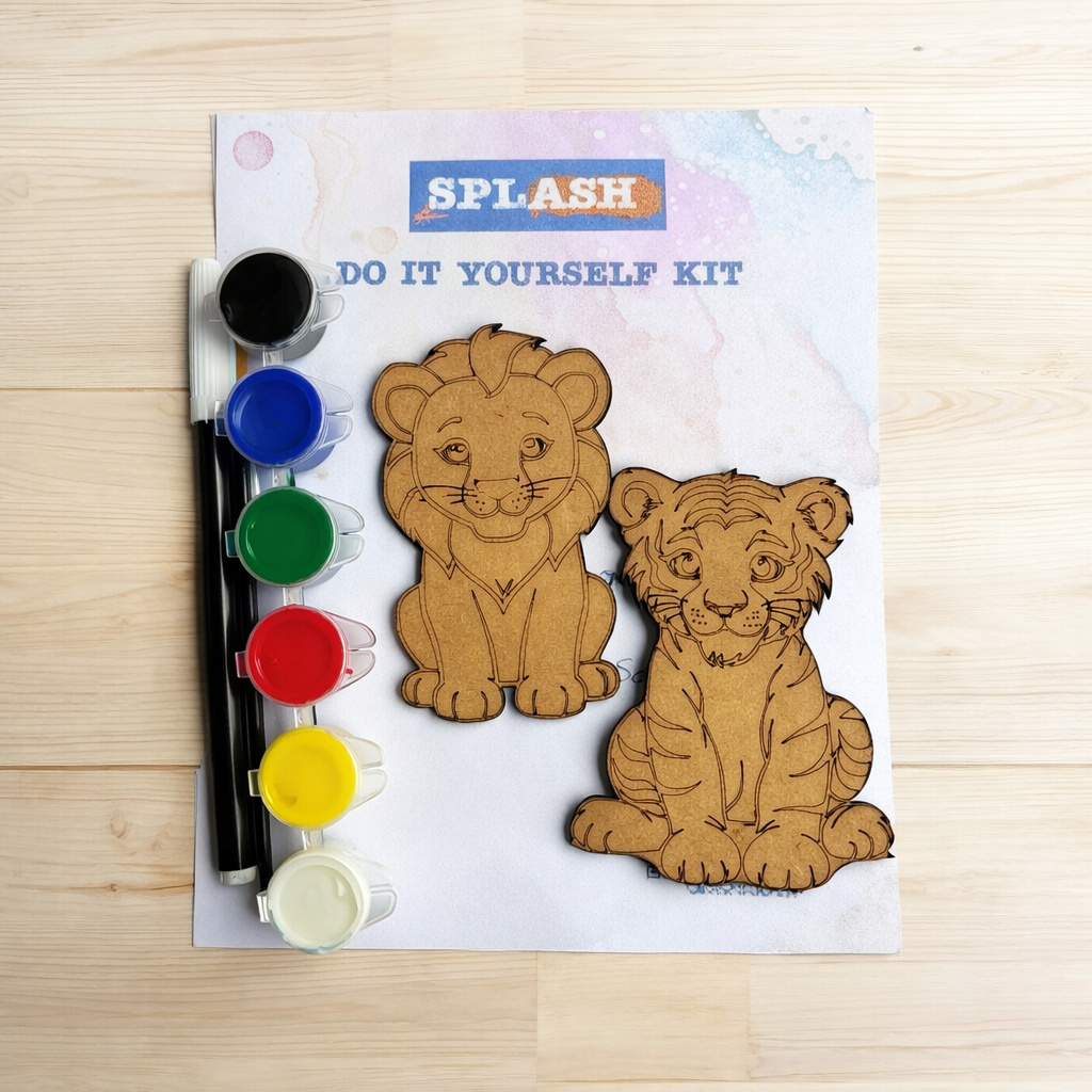 Lion and Tiger Fridge Magnet fridge magnet diy kit for kids birthday return gift