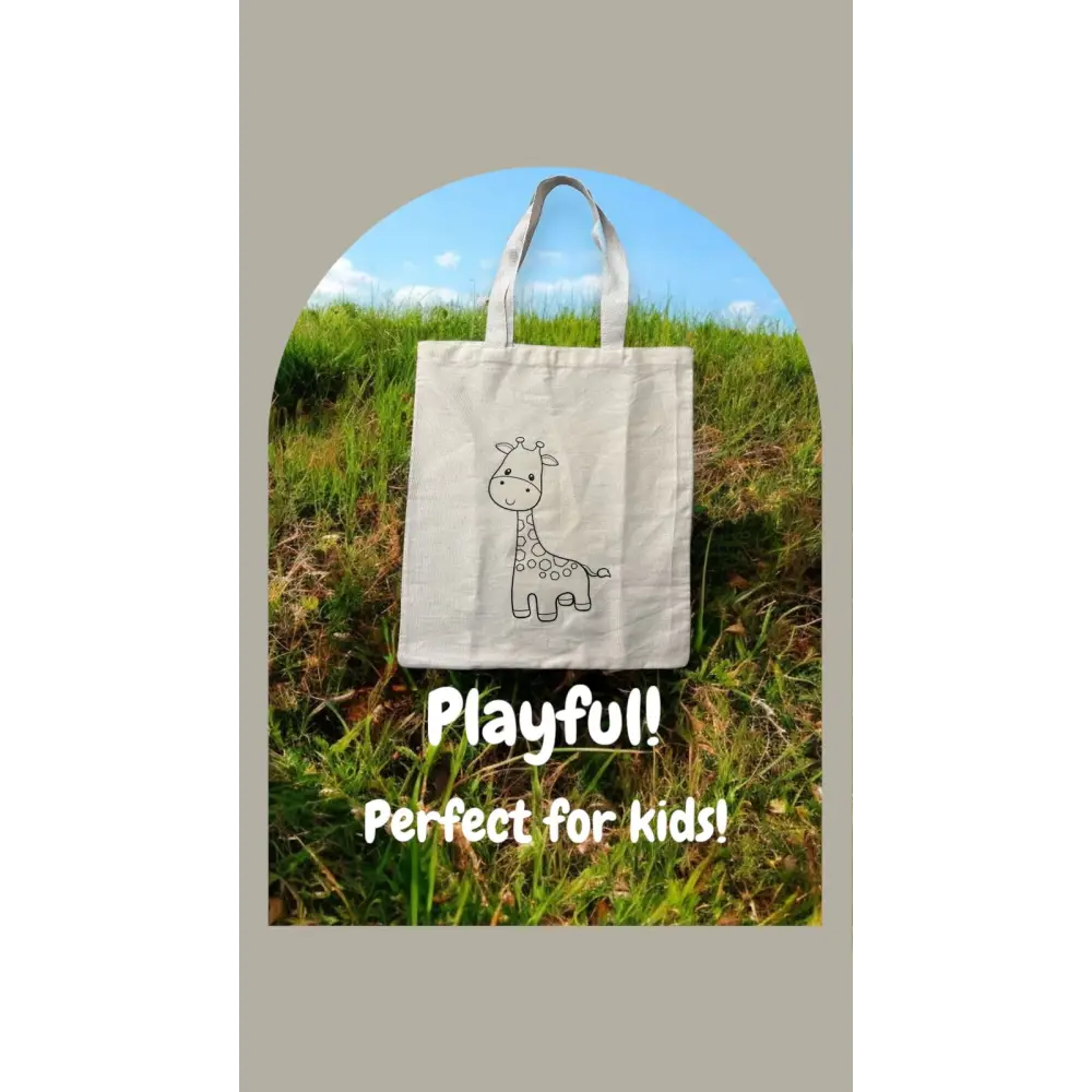 Animal-Themed Tote Bag Painting DIY Kit – Giraffe Design | Paint Your Own Tote Bag | SPLASH DIY by Splash Arts