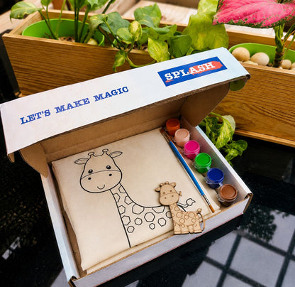 Giraffee Tote bag kit iwth magnet