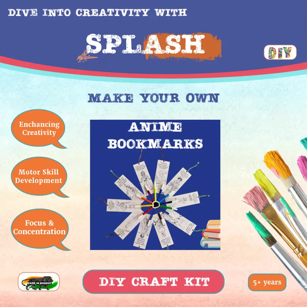 Anime character Bookmark DIY Kit I SPLASH DIY Kit - Bookmark