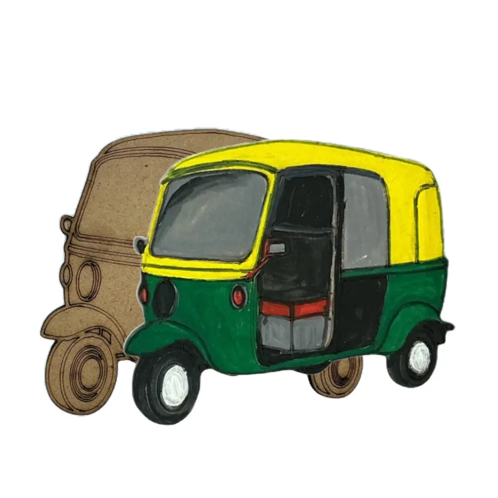 Auto Rickshaw Fridge Magnet DIY Kit for Kids | Paint Your Own Fridge Magnet| SPLASH DIY by Splash Arts - Fridge