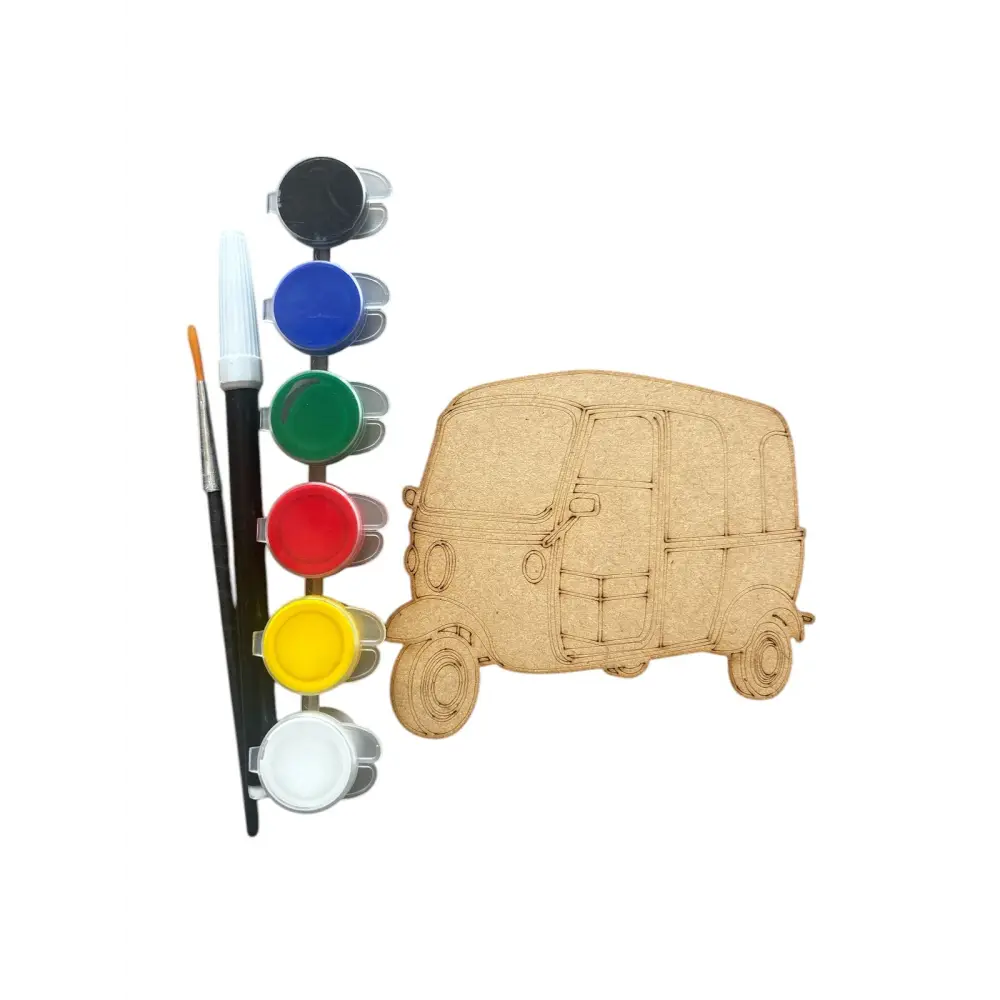 Auto Rickshaw Fridge Magnet DIY Kit for Kids | Paint Your Own Fridge Magnet| SPLASH DIY by Splash Arts - Fridge