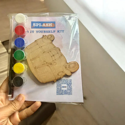 Auto Rickshaw Fridge Magnet DIY Kit for Kids | Paint Your Own Fridge Magnet| SPLASH DIY by Splash Arts - Fridge