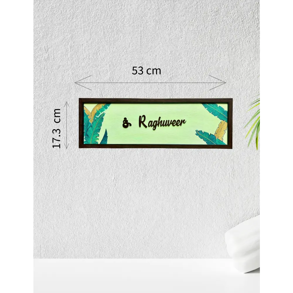Banana Leaf Nameplate - nameplate