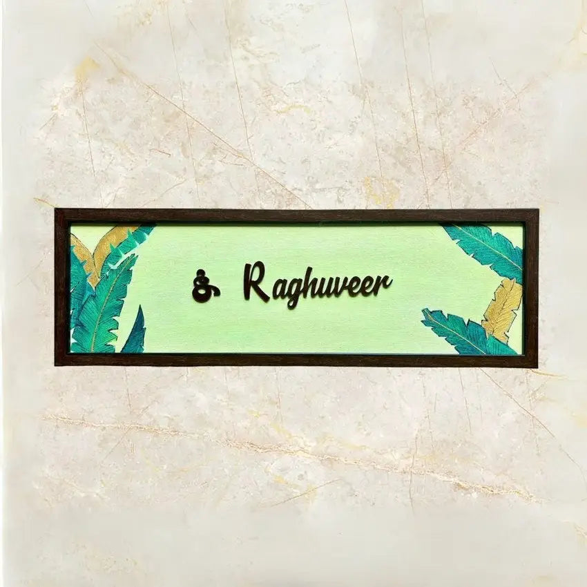 Banana Leaf Nameplate - nameplate