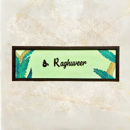 Banana Leaf Nameplate - nameplate