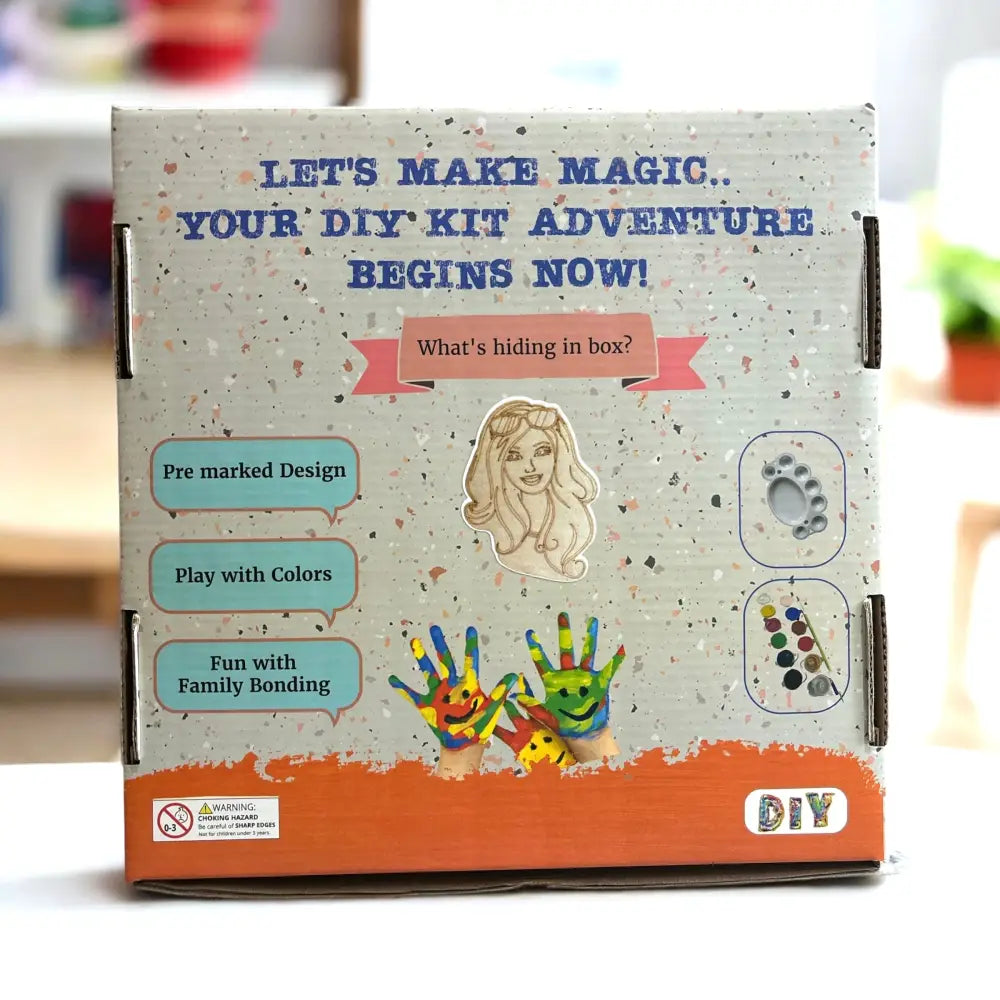 Barbie DIY Wood Painting Kit for Kids | Paint Your Own Barbie Craft Kit with Wooden Cutout & Keychains | SPLASH DIY