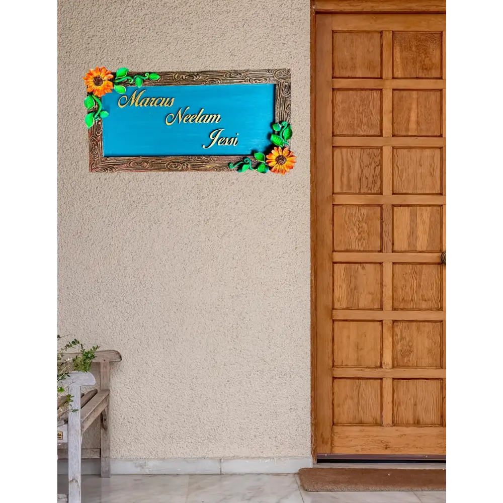 Blossom on Wood Nameplate - nameplate