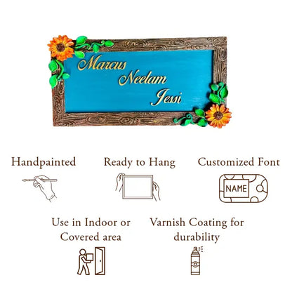 Blossom on Wood Nameplate - nameplate