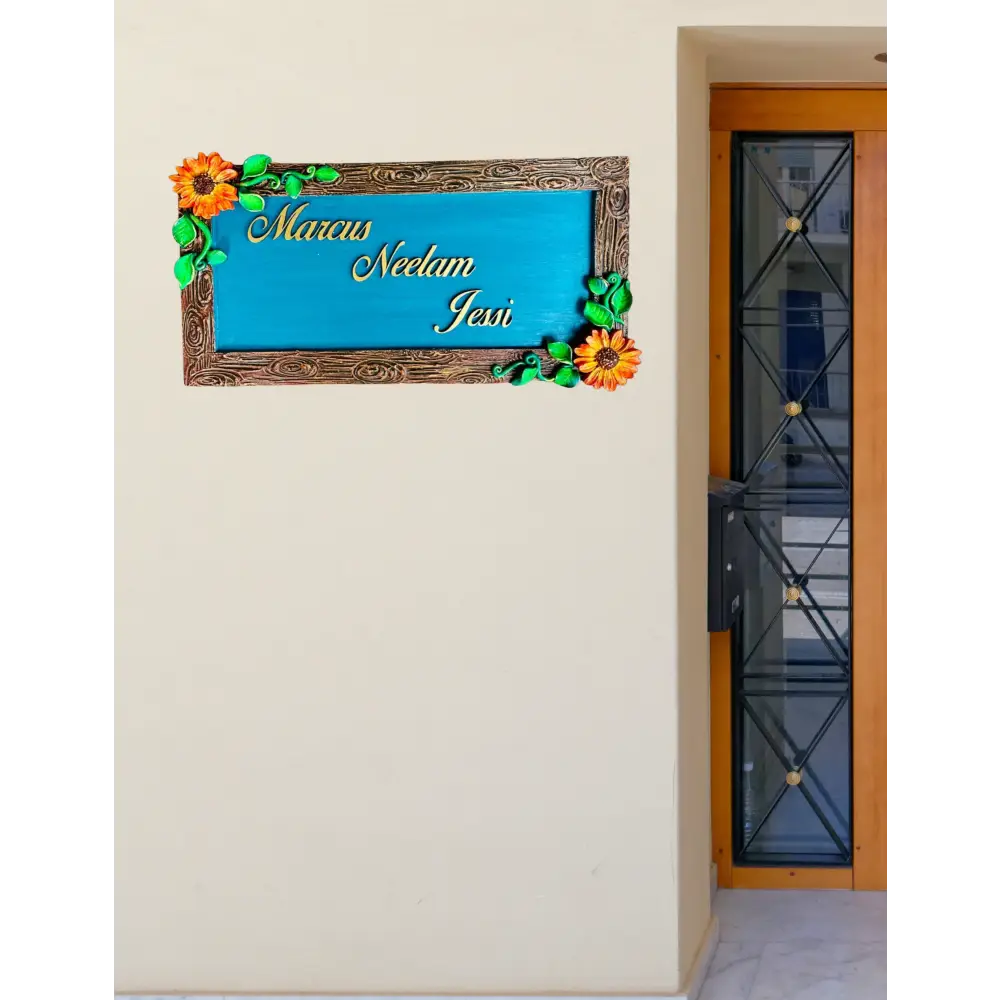 Blossom on Wood Nameplate - nameplate