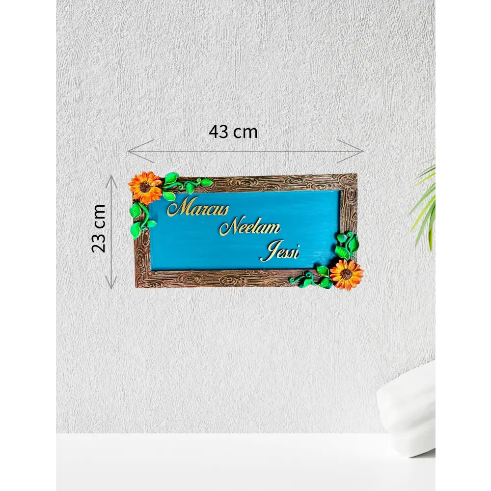 Blossom on Wood Nameplate - nameplate