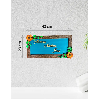 Blossom on Wood Nameplate - nameplate