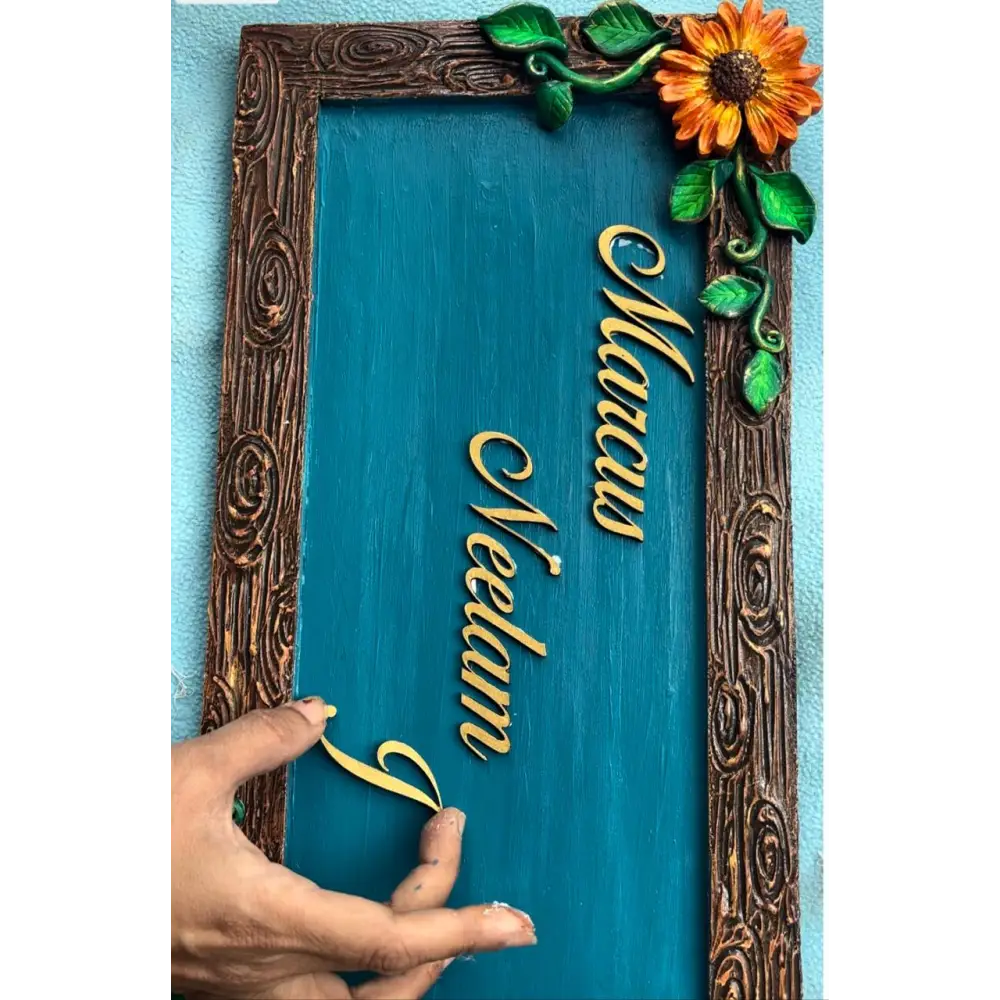 Blossom on Wood Nameplate - nameplate