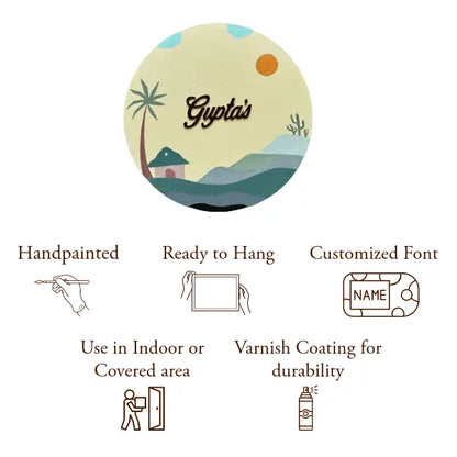 Boho Style Nameplate - nameplate