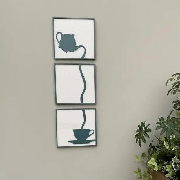 Brew & Pour Wall Art | Wall Decor - 22.5 cm × 23 cm / MDF Wood - Wall hanging