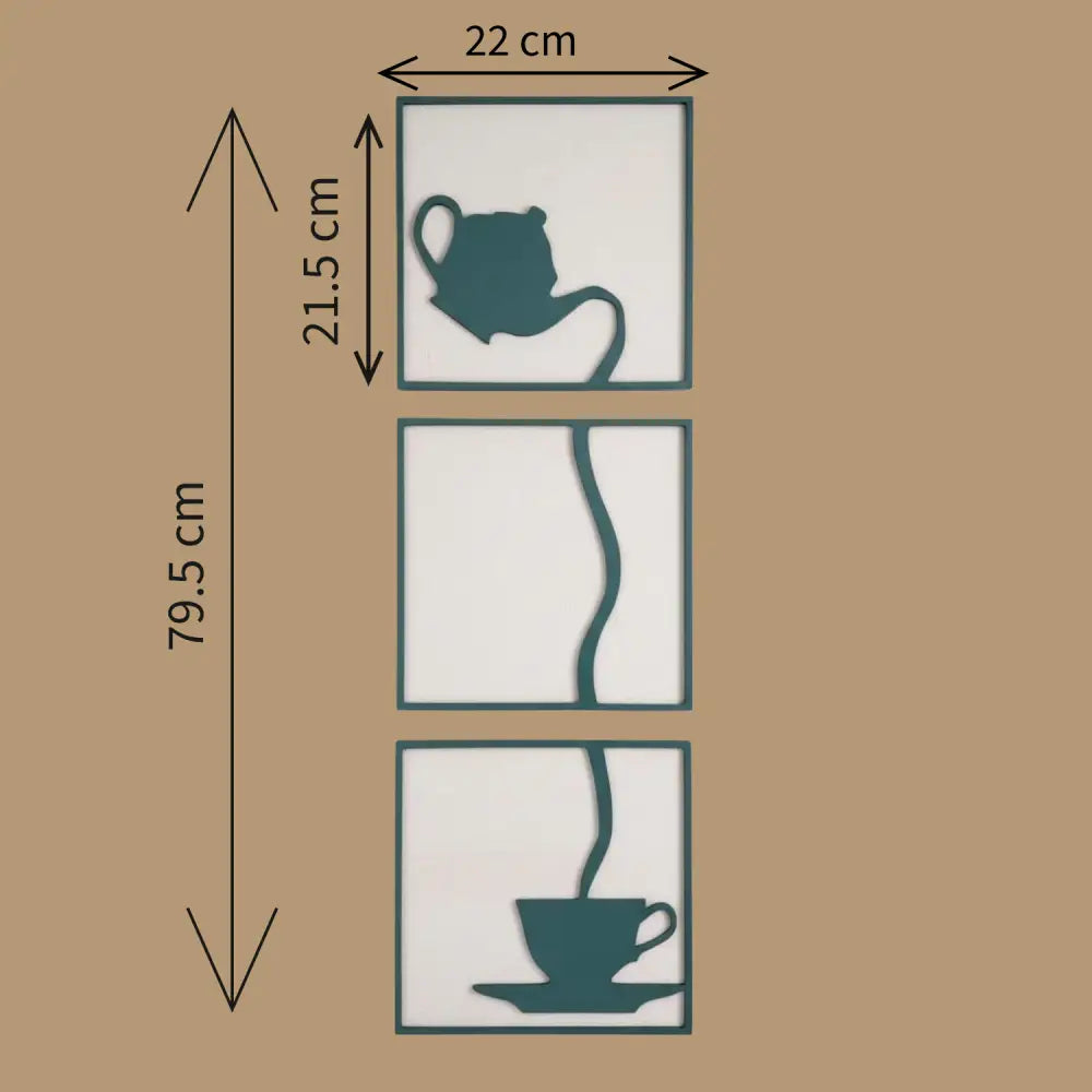 Brew & Pour Wall Art | Wall Decor - 22.5 cm × 23 cm / MDF Wood - Wall hanging