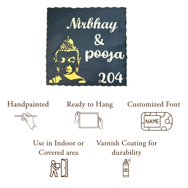 Buddha Blessing Nameplate - nameplate