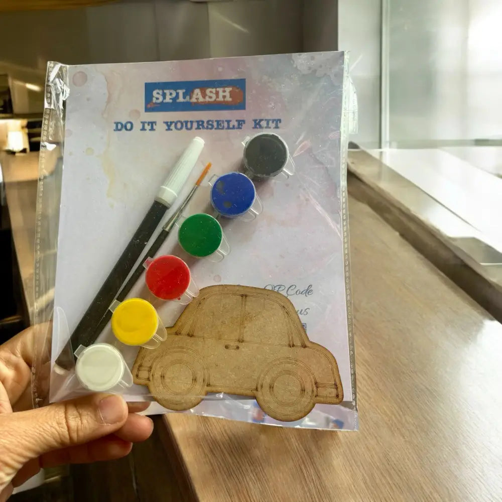 Car Fridge Magnet DIY Kit | Paint Your Own Fridge Magnet| SPLASH DIY by Splash Arts - Fridge Magnets,returngift