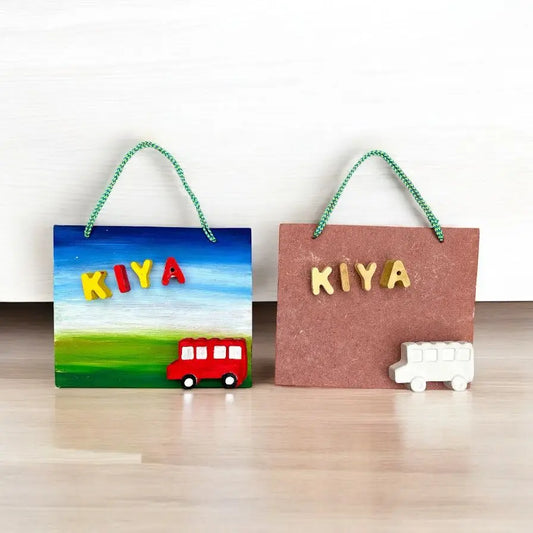 Car Nameboard DIY Kit | Personalized Paint Your Own Name Board | Birthday Return Gift I SPLASH DIY by Splash Arts