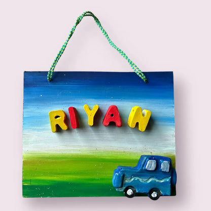 Cars Kids Nameplate - Option 4