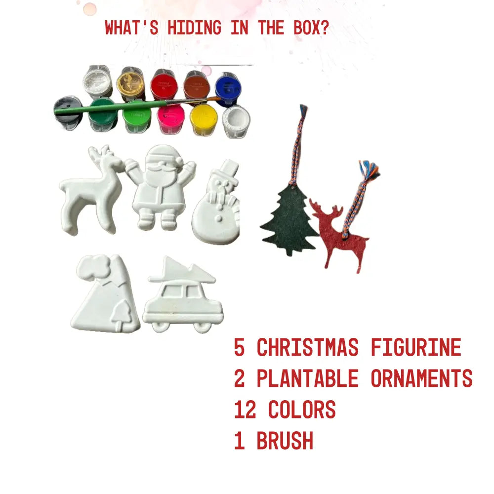 Christmas Figurine Coloring Kit | Paint Your Own Fridge Magnet | SPLASH DIY by Splash Arts - Festival