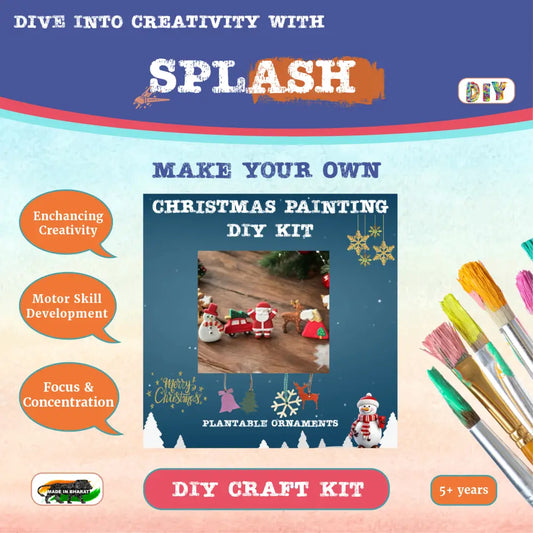 Christmas Figurine Coloring Kit | Paint Your Own Fridge Magnet | SPLASH DIY by Splash Arts - Festival