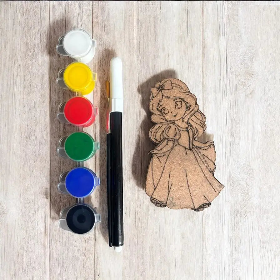 Cinderella DIY Wood Painting Kit for Kids | Paint Your Own Fridge Magnet | SPLASH DIY by Splash Arts - Fridge