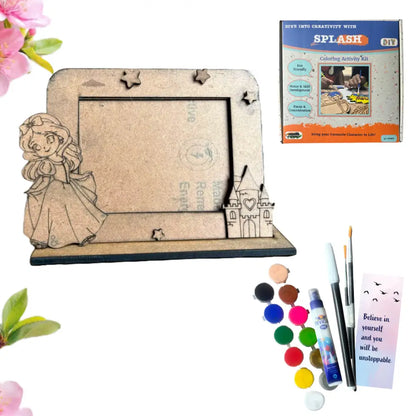 Cinderella Photo Frame DIY Kit for Kids | Paint Your Own Princess Photo Frame | SPLASH DIY by Splash Arts - photoframe
