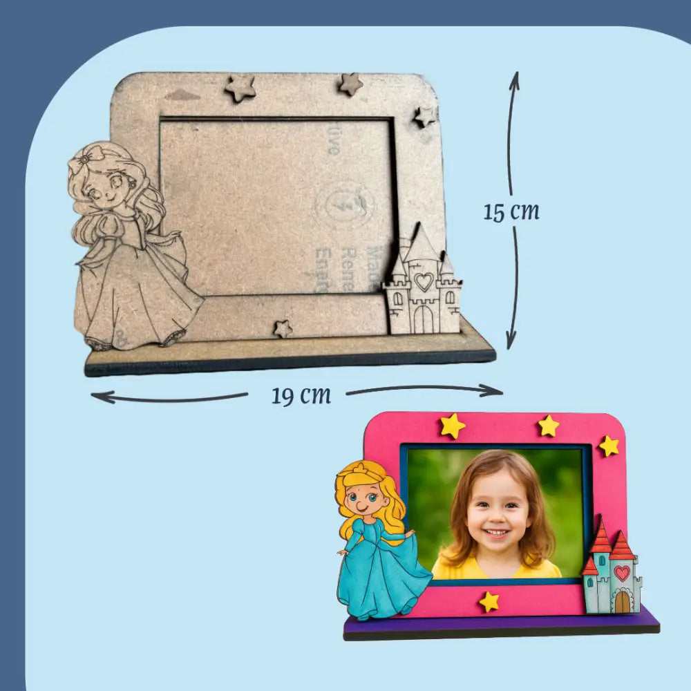 Cinderella Photo Frame DIY Kit for Kids | Paint Your Own Princess Photo Frame | SPLASH DIY by Splash Arts - photoframe